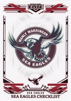 2023 NRL Traders Elite - Mojo Ruby #MR055 Manly-Warringah Sea Eagles Checklist Front